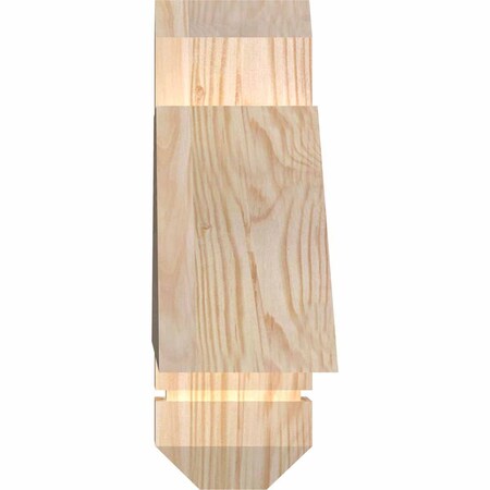 Ekena Millwork Eugene Smooth Timber Gable Bracket, Douglas Fir, 48"W x 8"H x 3 1/2"D x 5 1/2"F, 4/12 Pitch GBW048X08X0406EUG00SDF